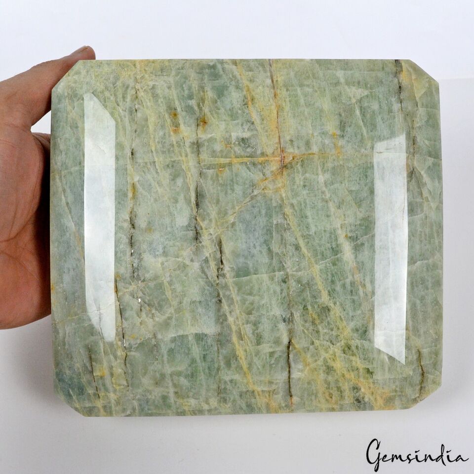 4.4Kg Natural Untreated Beryl Aquamarine Octagon Cut Museum Size Earth Mined Gem