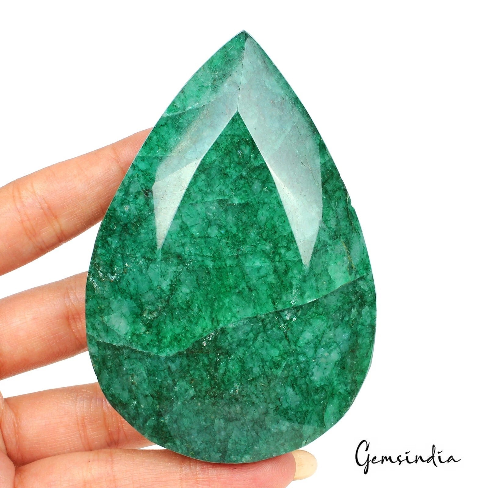 1130 Cts Natural Brazilian Green Emerald Pear Faceted Earth Mined Loose Huge Gem