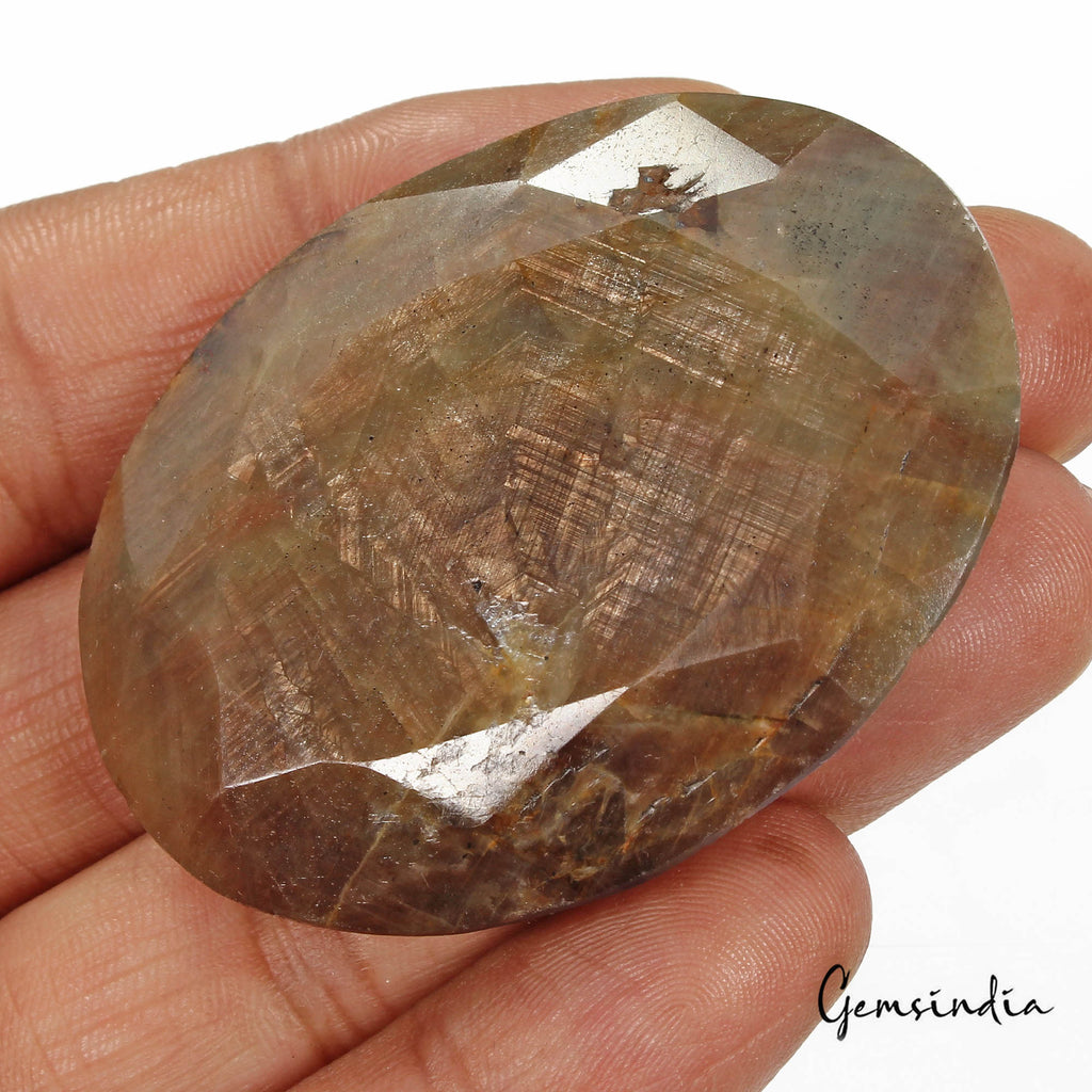 270 Cts Natural Untreated Brown Sapphire Oval Faceted Cut Loose Madagascar Gem