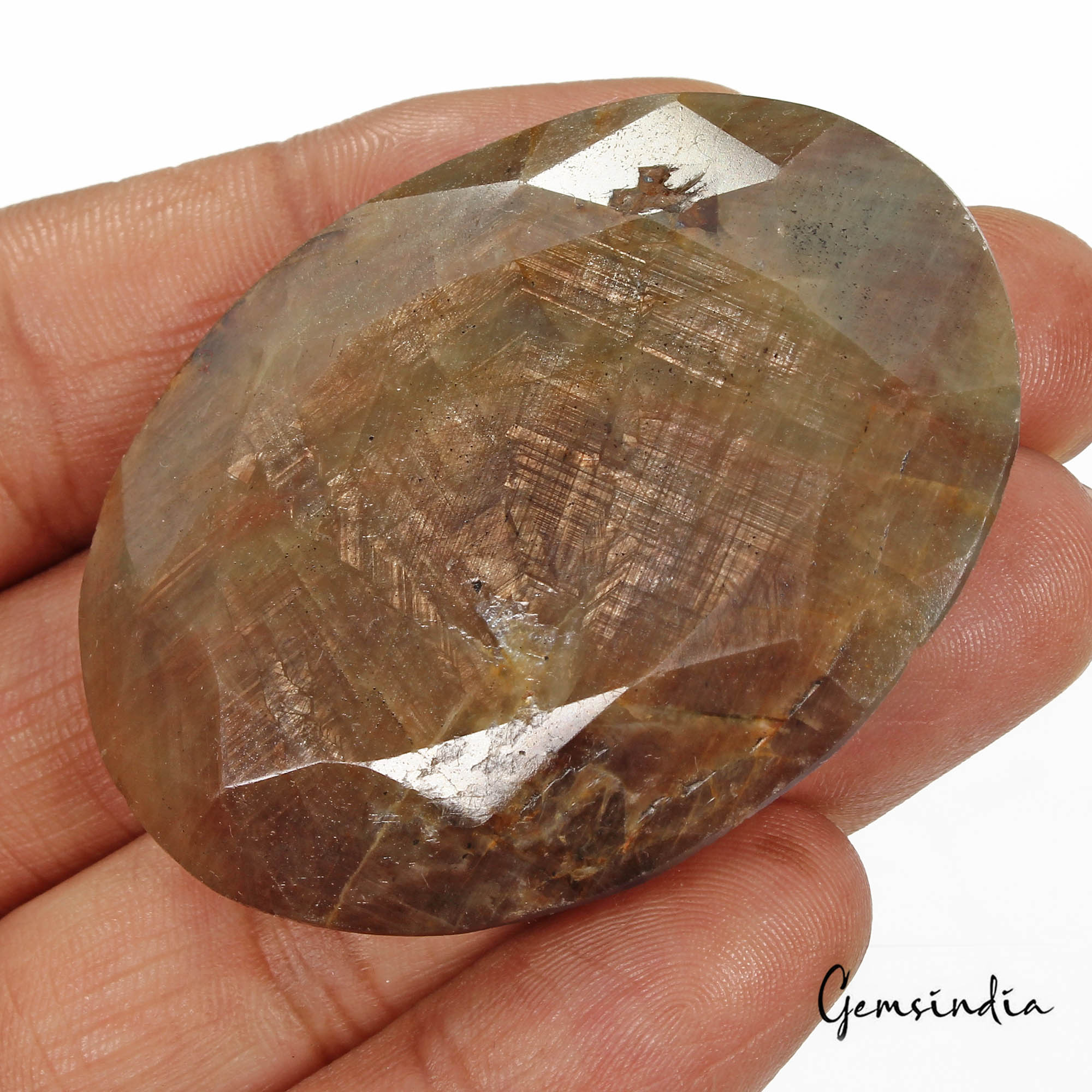 270 Cts Natural Untreated Brown Sapphire Oval Faceted Cut Loose Madagascar Gem