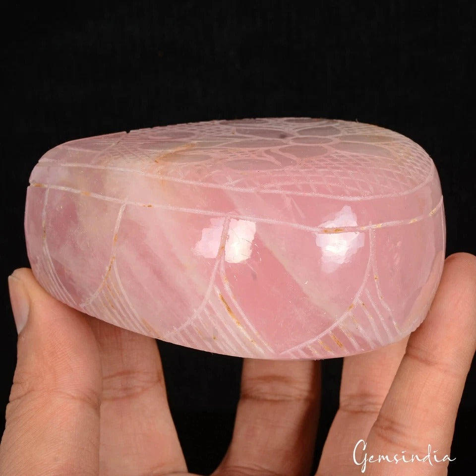 2440 Ct Natural Pink Rose Quartz Huge Pear Cut Nice Carving Museum Size Gemstone