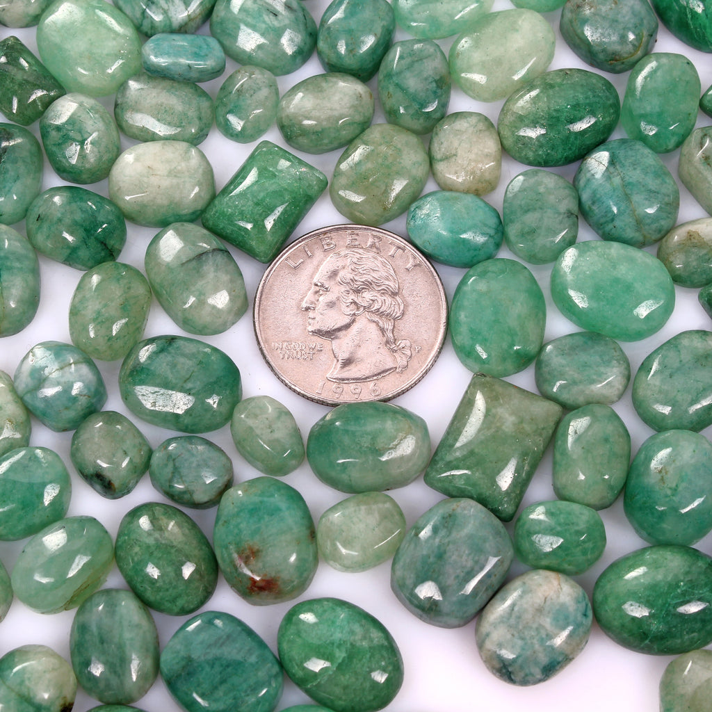 670 Ct/96 Pcs Natural Brazilian Green Emerald Mix Cab Loose Gems Lot For Jewelry