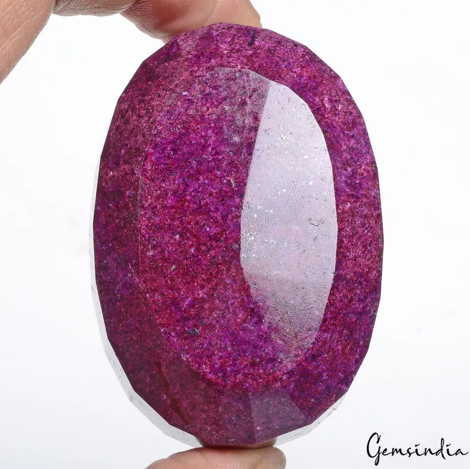 980 Cts Natural Red Ruby Oval Faceted Earth Mined Treated Huge Size Loose Gems