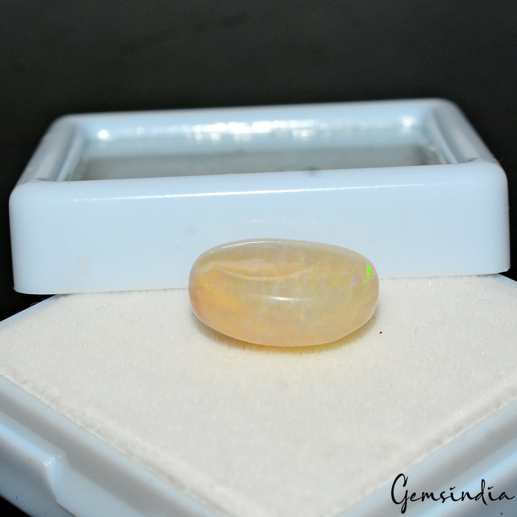 7.70 Cts Natural Fire Australian Opal Gemstone Pendant Supply Oval Cabochon ~