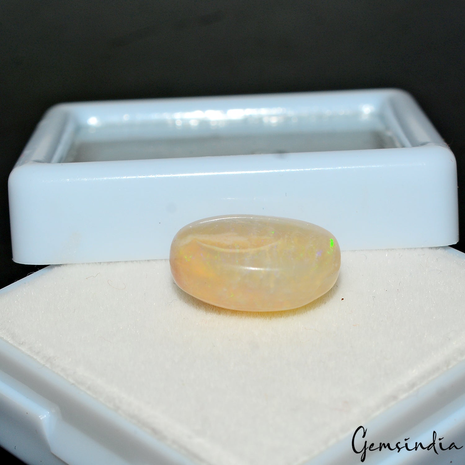 7.70 Cts Natural Fire Australian Opal Gemstone Pendant Supply Oval Cabochon ~