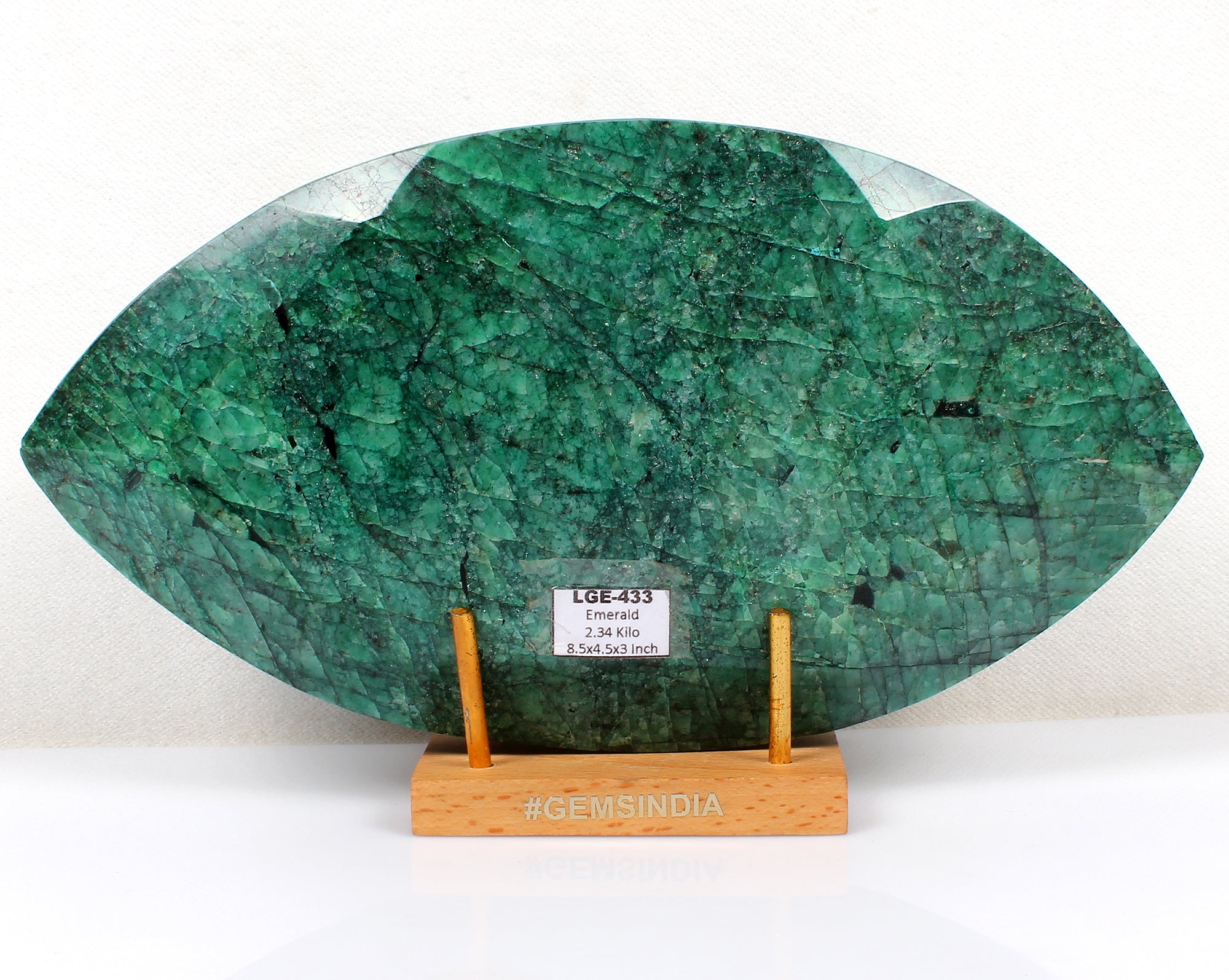 2.3 Kilo Natural Green Emerald Marquise Cut Earth mined Huge Brazilian Gemstone