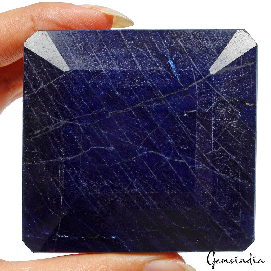 Certified 2030 Ct Natural African Royal Blue Sapphire Octagon Cut Huge Loose Gem
