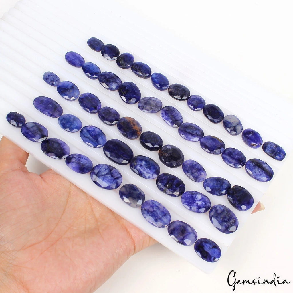 Blue Beryl Lot, Loose Gemstone, Color Enhanced — 48 Pieces, 12mm to 19mm, 440 Ct
