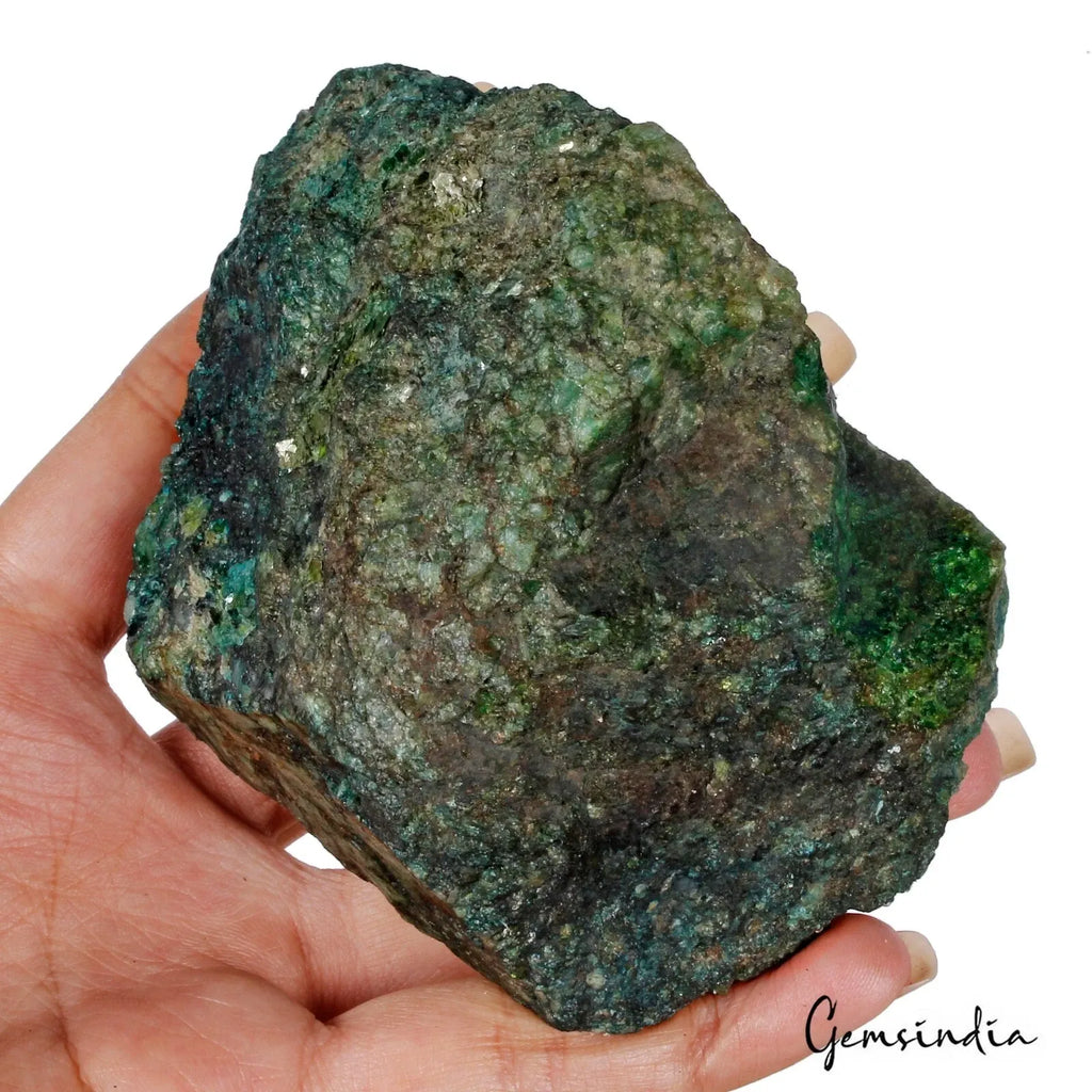 2270 Ct Natural Green Emerald Rough Uncut Crystal Mineral Rock Specimen Gemstone