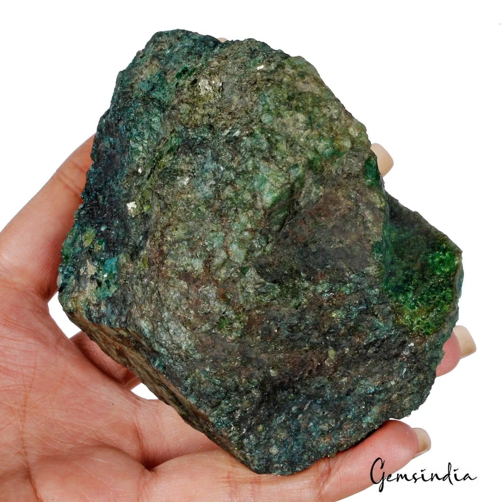 2270 Ct Natural Green Emerald Rough Uncut Crystal Mineral Rock Specimen Gemstone