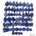 700 Ct/66 Pcs Natural Blue Lapis Lazuli Gold Flecks Mix Cab Loose Wholesale Gems