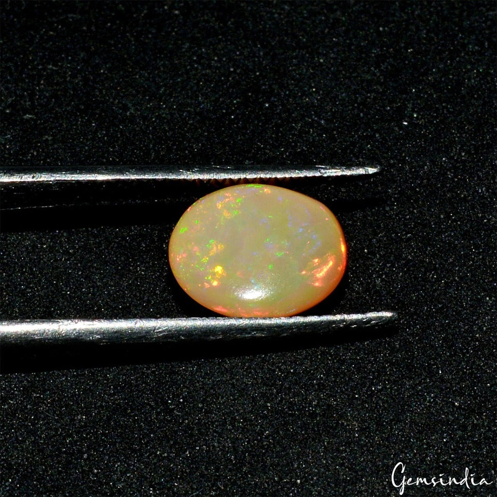 Certified 1.50 Cts Natural Untreated Ethiopian Welo Fire Opal Oval Gem For Ring
