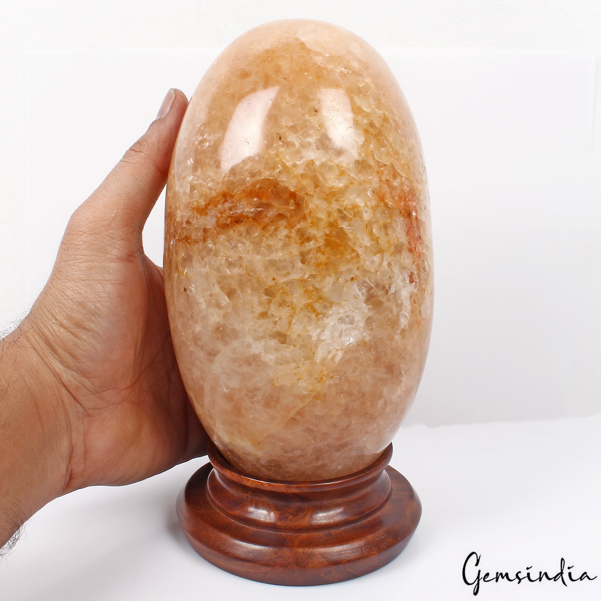Natural 7.5 inch Aventurine Egg Healing Aura Spirit Chakra Stone Lingam 2.8 Kg