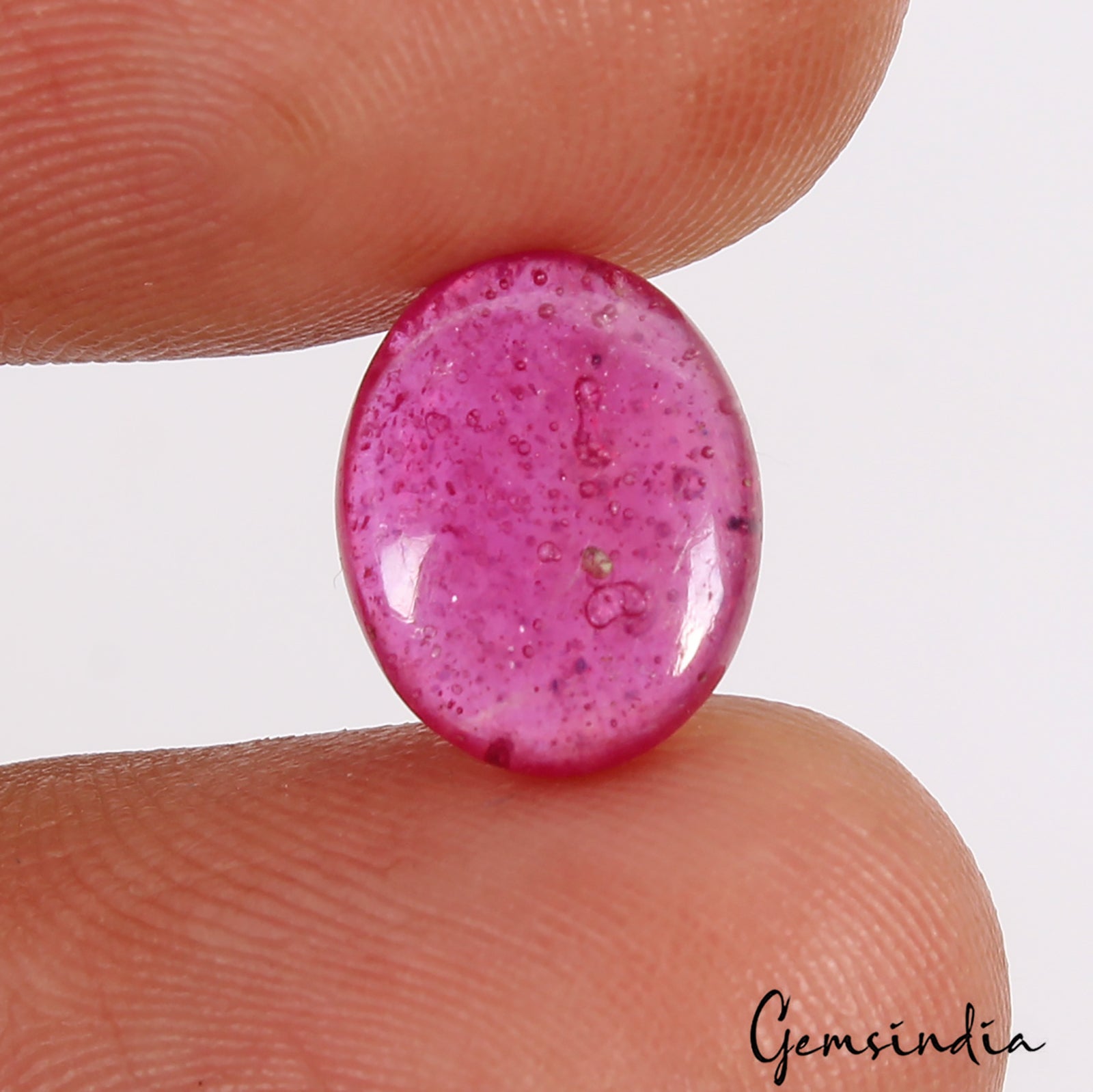Certified 3.30 Cts Natural Mozambique Lovely Pink Red Ruby Oval Cab Gem For Ring