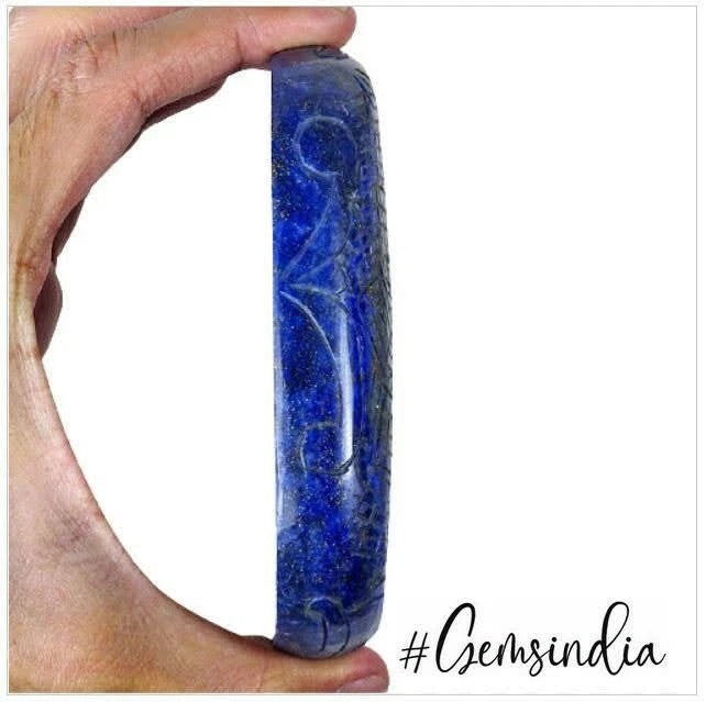 2100 Cts Natural Blue Lapis Lazuli Oval Shape Hand Carved Museum Size Gemstone