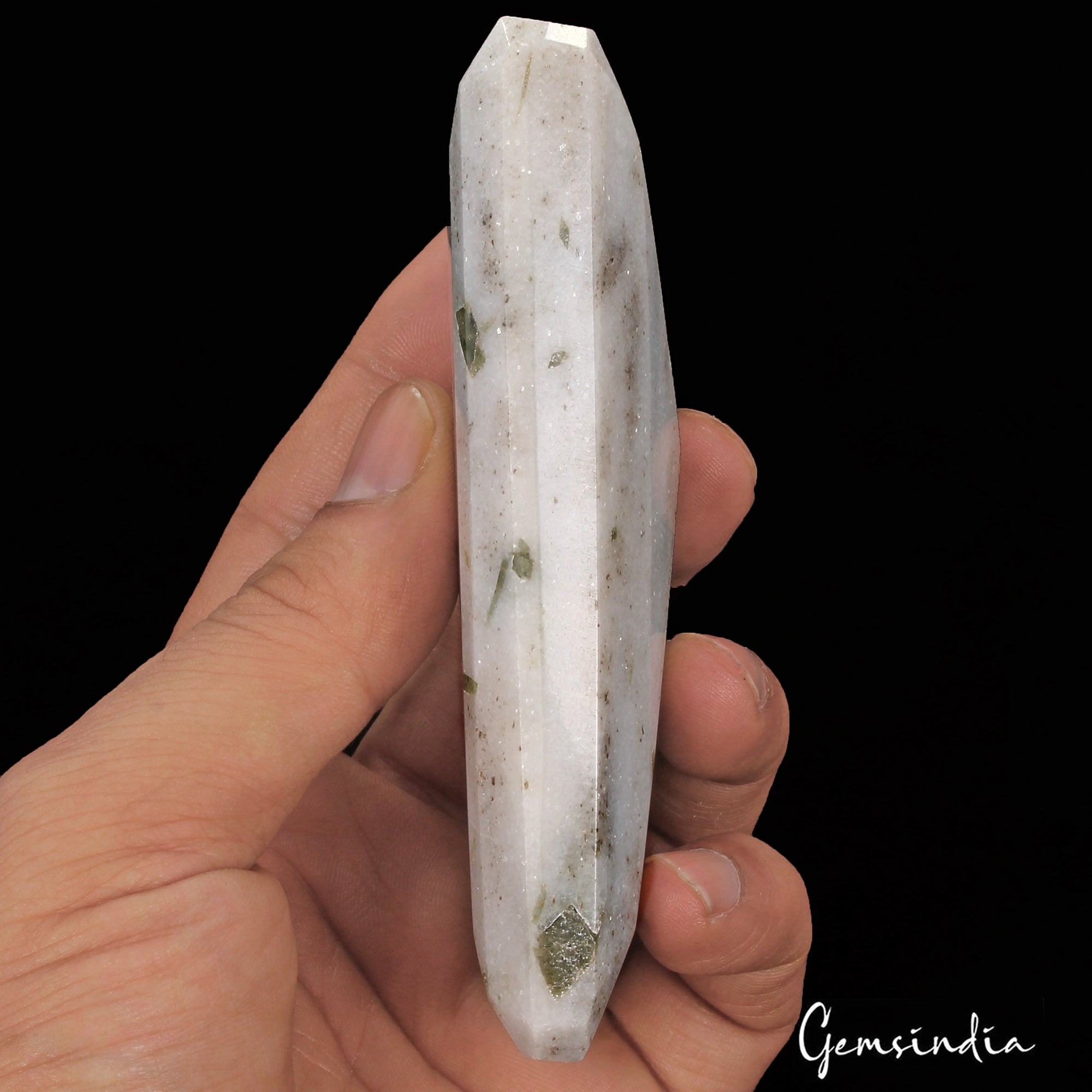 1500 Ct Natural Untreated Rutilated Quartz With Tourmaline Octagon Cut Gemstone