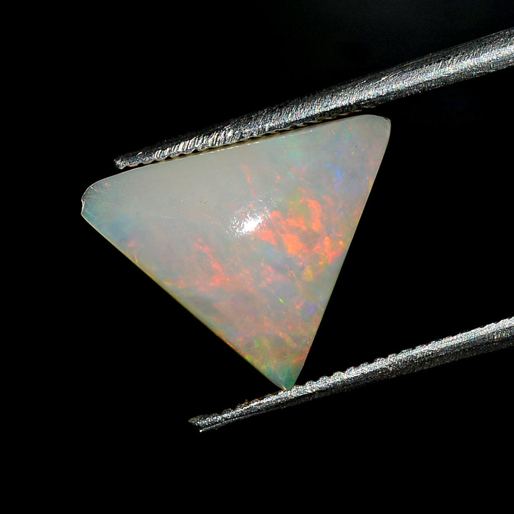 2.00 Ct Natural Ethiopian Welo Opal Trillion Cabochon Multi Fire Loose Gemstone