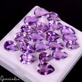 Certified 69 Cts/20 Pcs Natural Untreated Purple AMethyst Pear Calibrated Gems