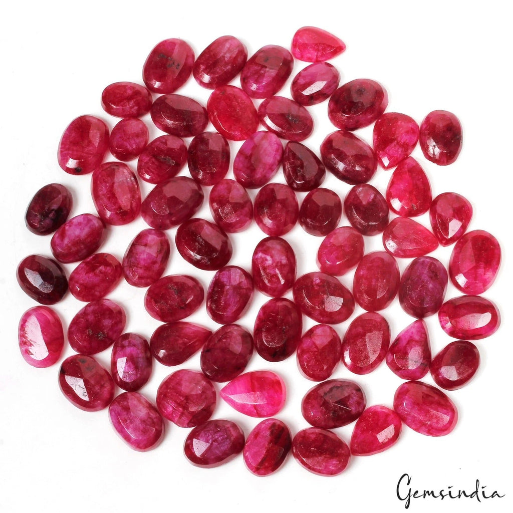 650 Ct Natural Pink Red Beryl Bixbite USA Mix Cut Loose 13-19mm Gemstones ~63 Pc