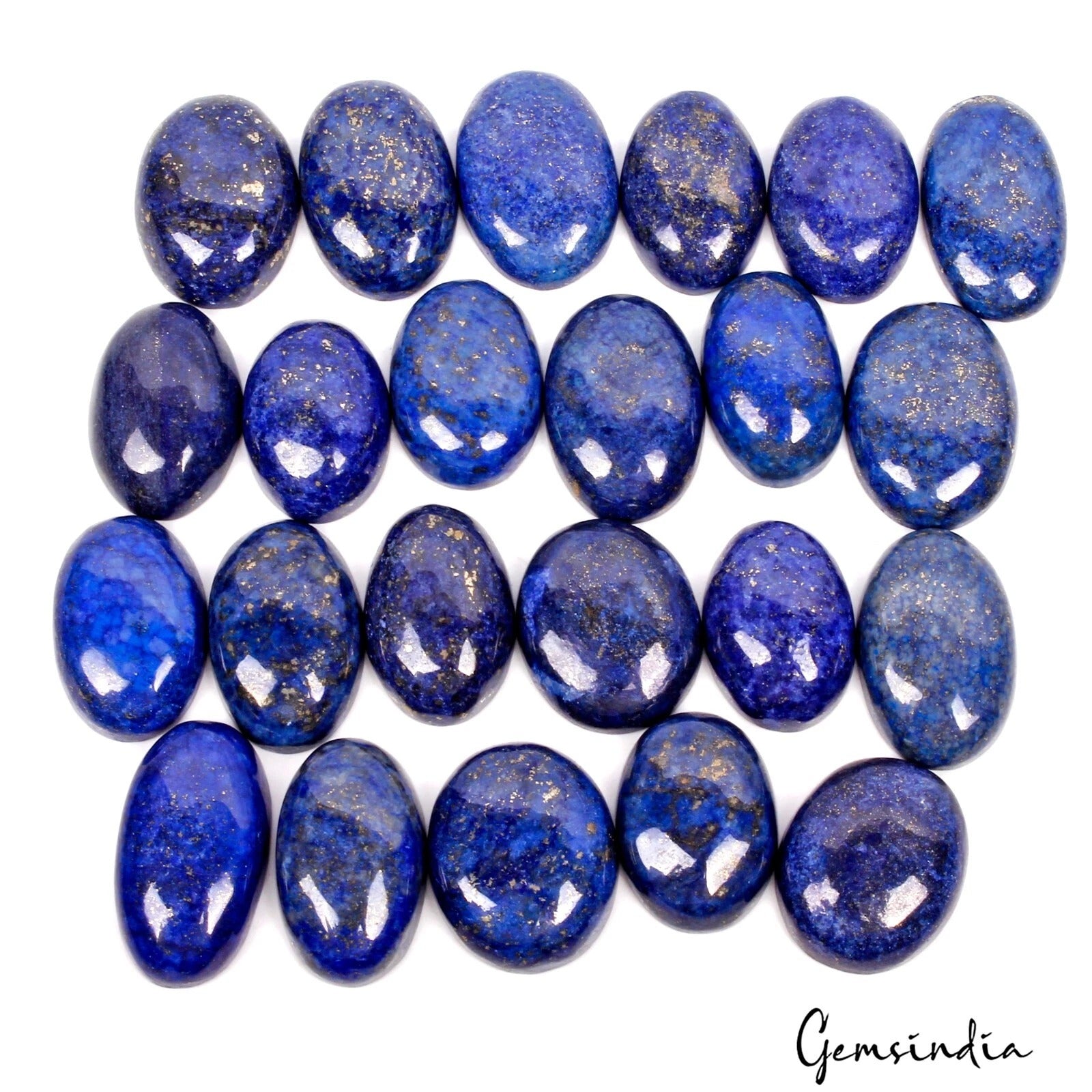 Pyrite Lot, Loose Gemstone, Blue — 23 Pieces, 26mm to 32mm, 1000 Ct, Afghanistan