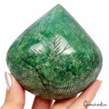 Emerald Carving, Pear Carved, Color Enhanced — 86x85x38 mm, 1720 Ct, Brazil
