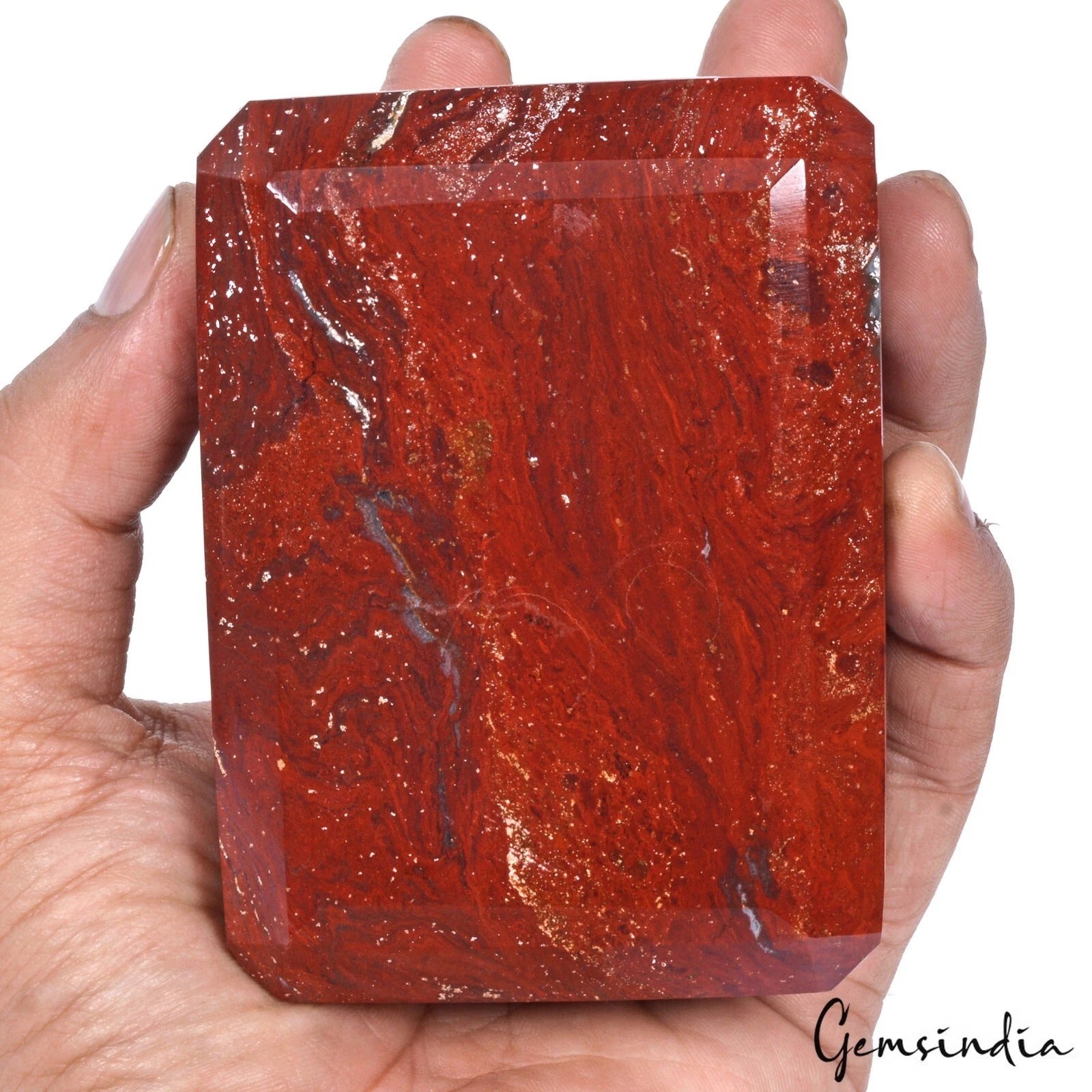 RARE 700 Gram Natural HUGE Red Jasper Museum Grade Octagon Cut Loose Gemston