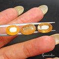 15.05 Ct Natural Untreated Yellow Sapphire Oval Faceted Loose Gemstone Lot 3 Pcs
