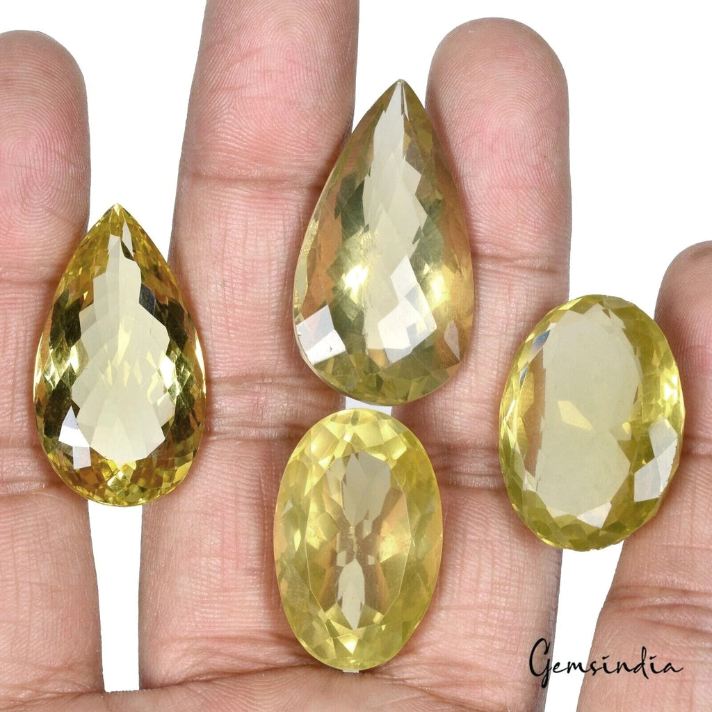 Lemon Quartz Loose Gemstone — 26mm to 35mm, 157 Ct, Brazil