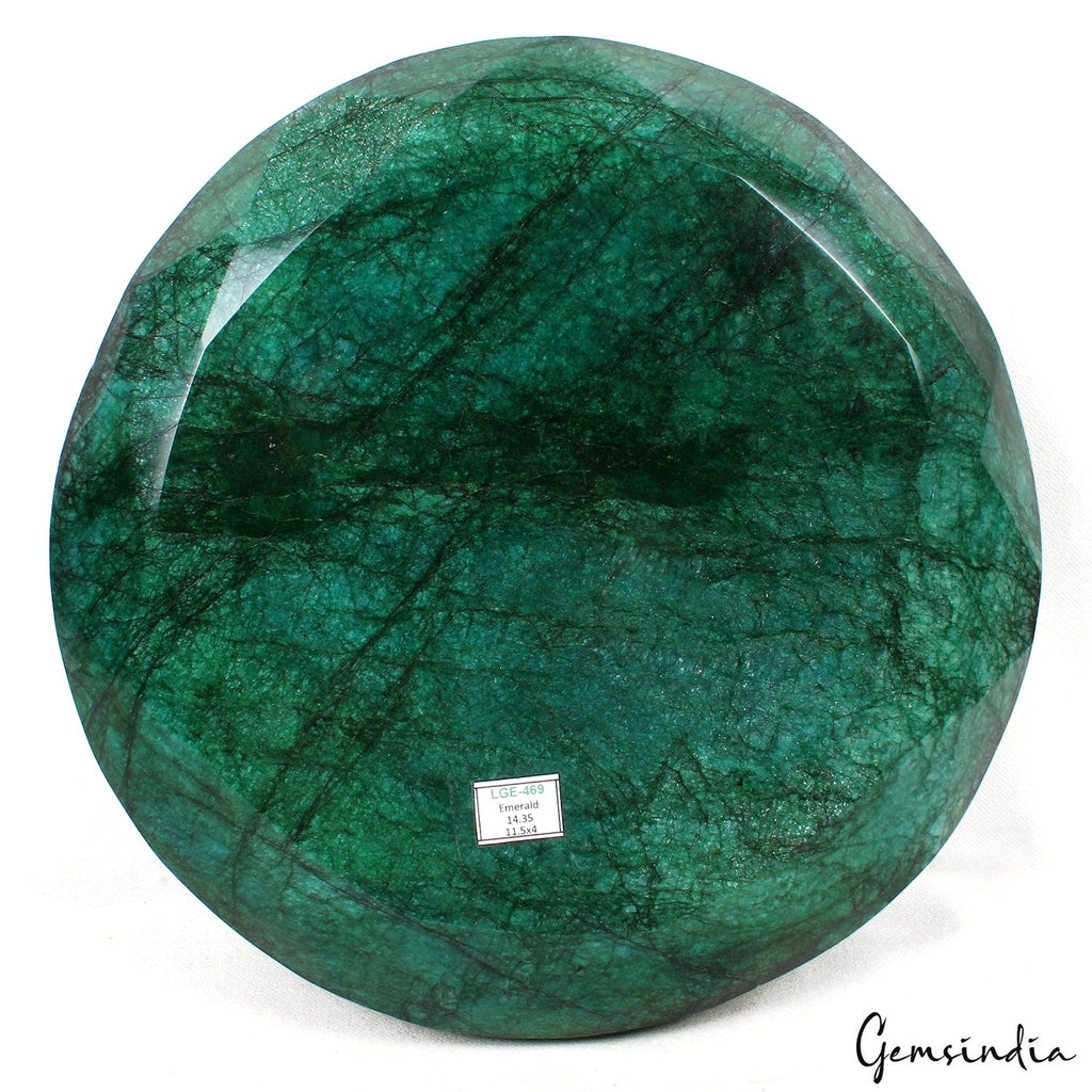 Giant 14.35 Kg Natural Emerald Brazil Gemstone-Huge Round Cut 11.5" Masterpiece