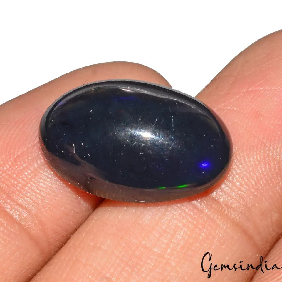 Black Opal Cabochon — 20x13x8mm, 9.80 Ct, Ethiopia
