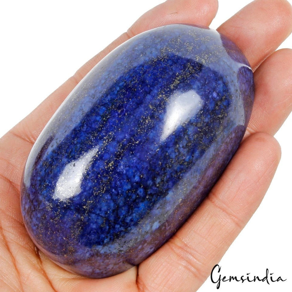 Natural Lapis Lazuli 82x48mm Oval Cabochon Loose Huge Gemstone 1345Ct Certified