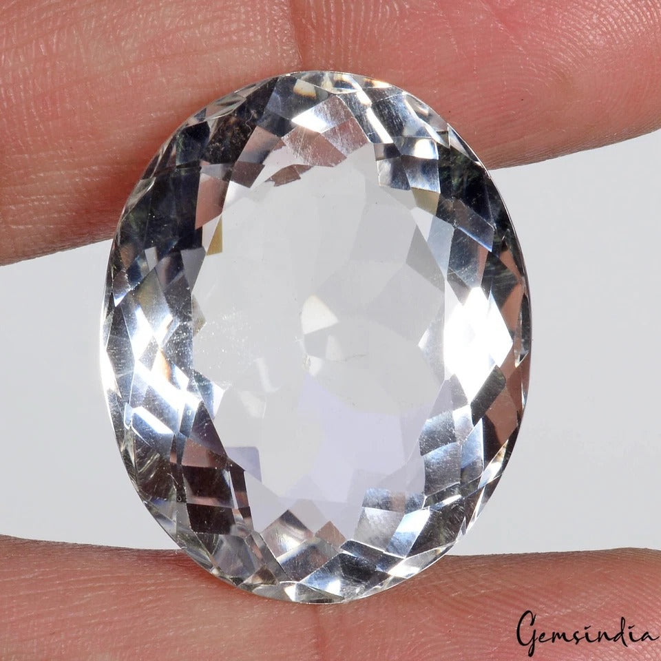 White Quartz Loose Gemstone — 32x26x16 mm, 78.70 Ct, Madagascar