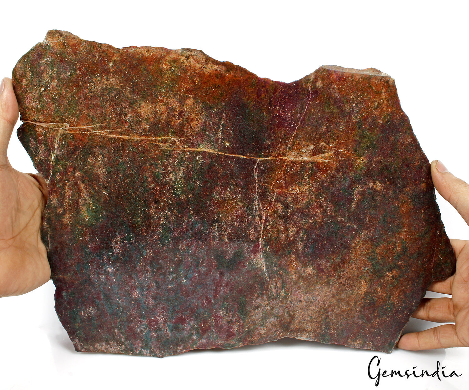 Large 2.9kg Ruby Kyanite Slab Specimen Rough Natural Stone On Rare Display Stand