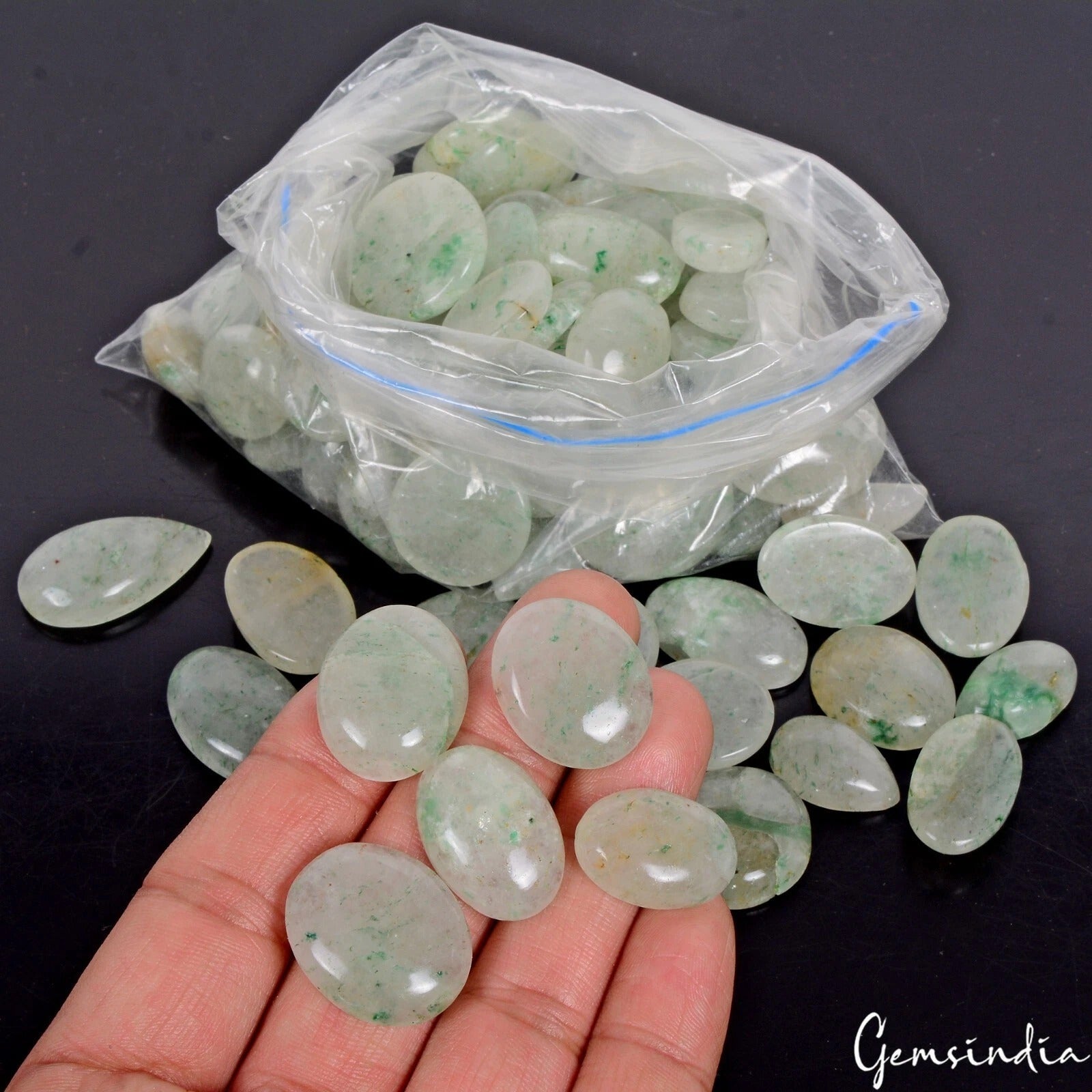 1500 Cts Natural Green Aventurine Mix Cabochon Loose Jewelry Gems Wholesale Lot