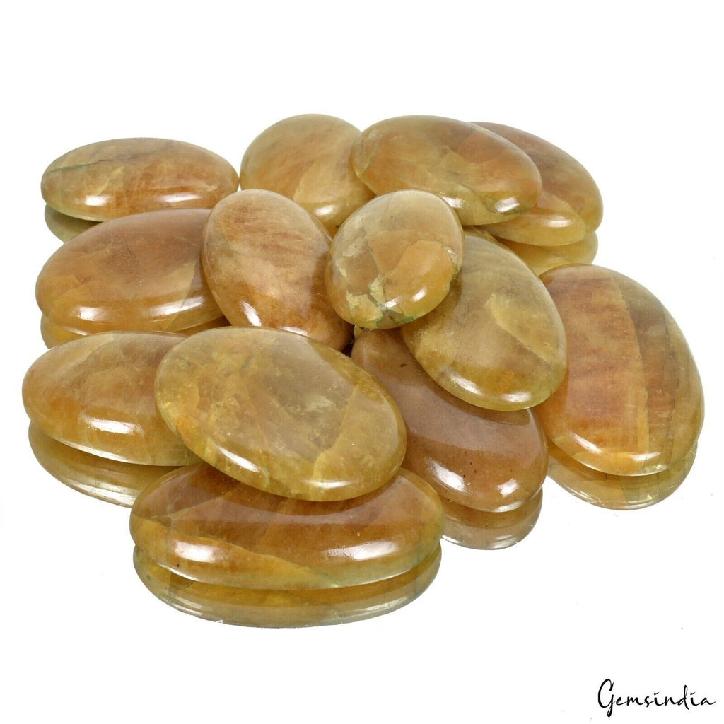 Heliodor Cabochon, Untreated, Yellow — 34mm to 50mm, 1000 Ct, Brazil