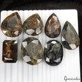 Natural Best Black Sapphire Untreated Mix Faceted Loose Gemstones 1400Ct 35-49mm