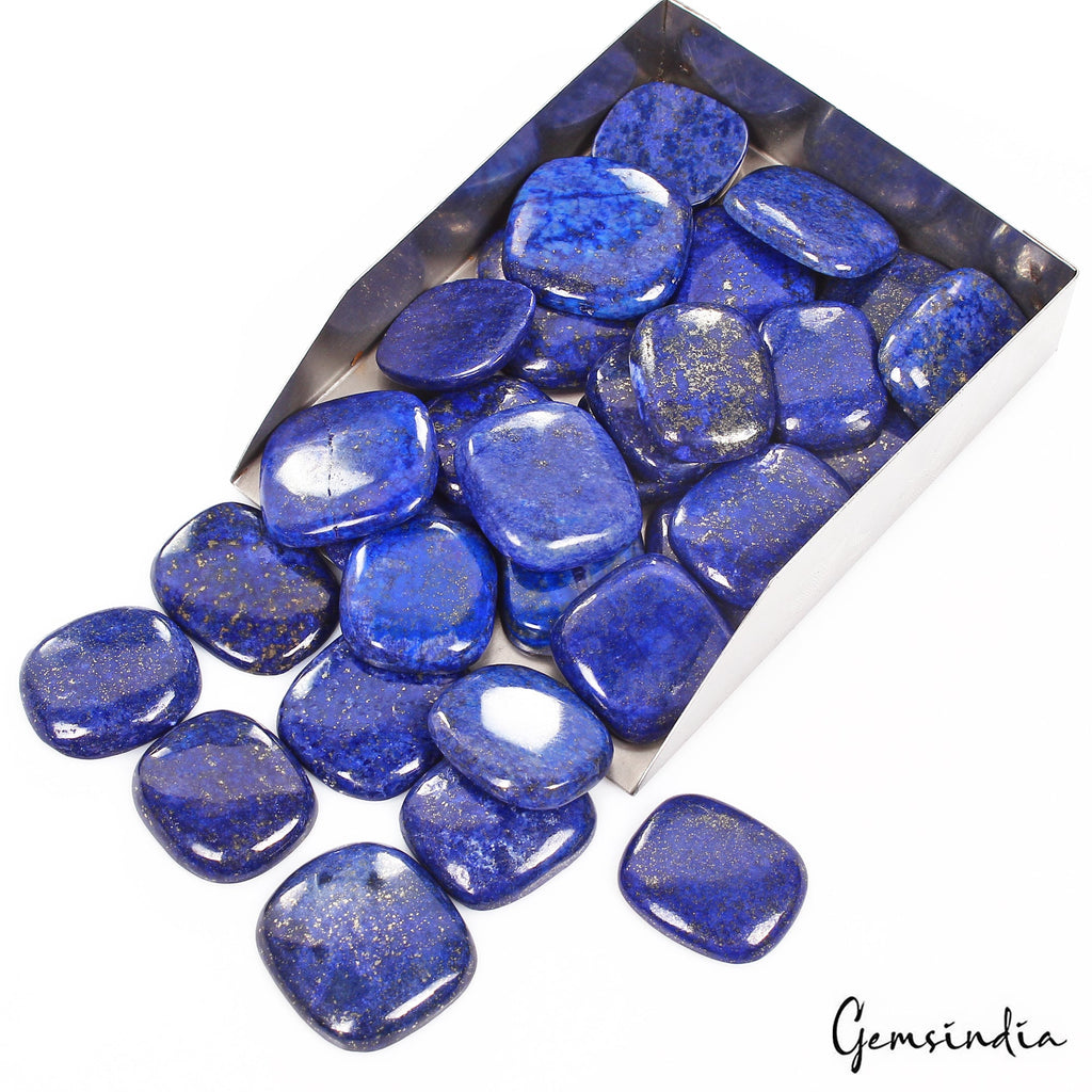 1500 Cts/30 Pcs Natural Royal Blue Lapis Lazuli Cushion Cab Loose Wholesale Gems