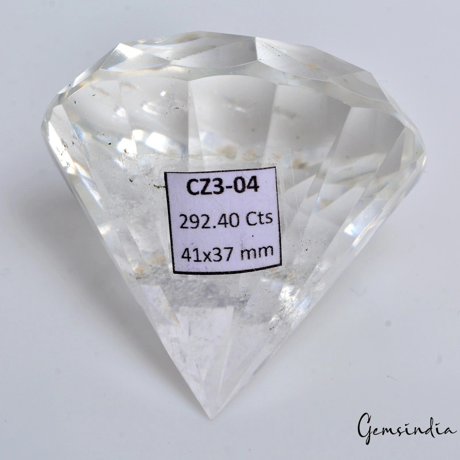 White Quartz Loose Gemstone, Untreated — 41x37 mm, 292.40 Ct, Brazil