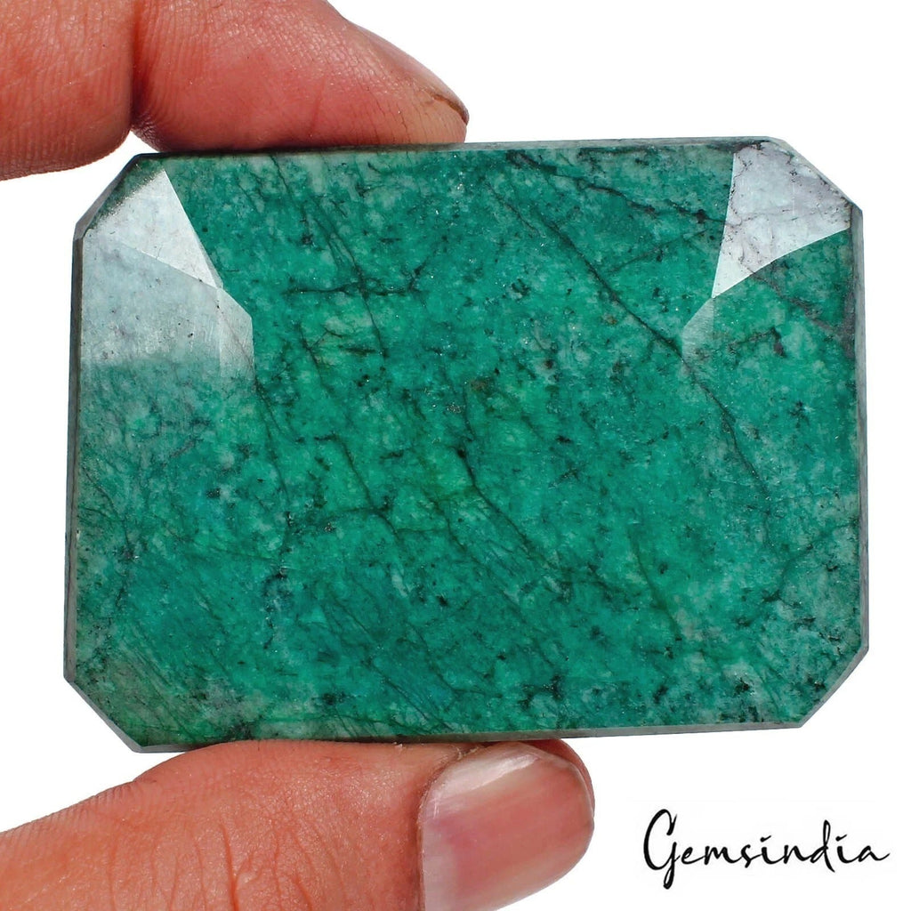 Natural Zambian Emerald Octagon Cut Earth Mined Huge Size 690 Ct Loose Gemstone