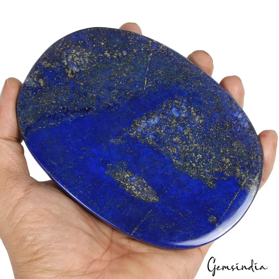 3530 Cts Natural Gold Pyrite Blue Lapis Lazuli Oval Cab Loose Certified Gemstone