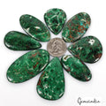 530 Ct/8 Pcs Natural Untreated Green Chrysocolla Mix Cab Loose Gems For Pendant