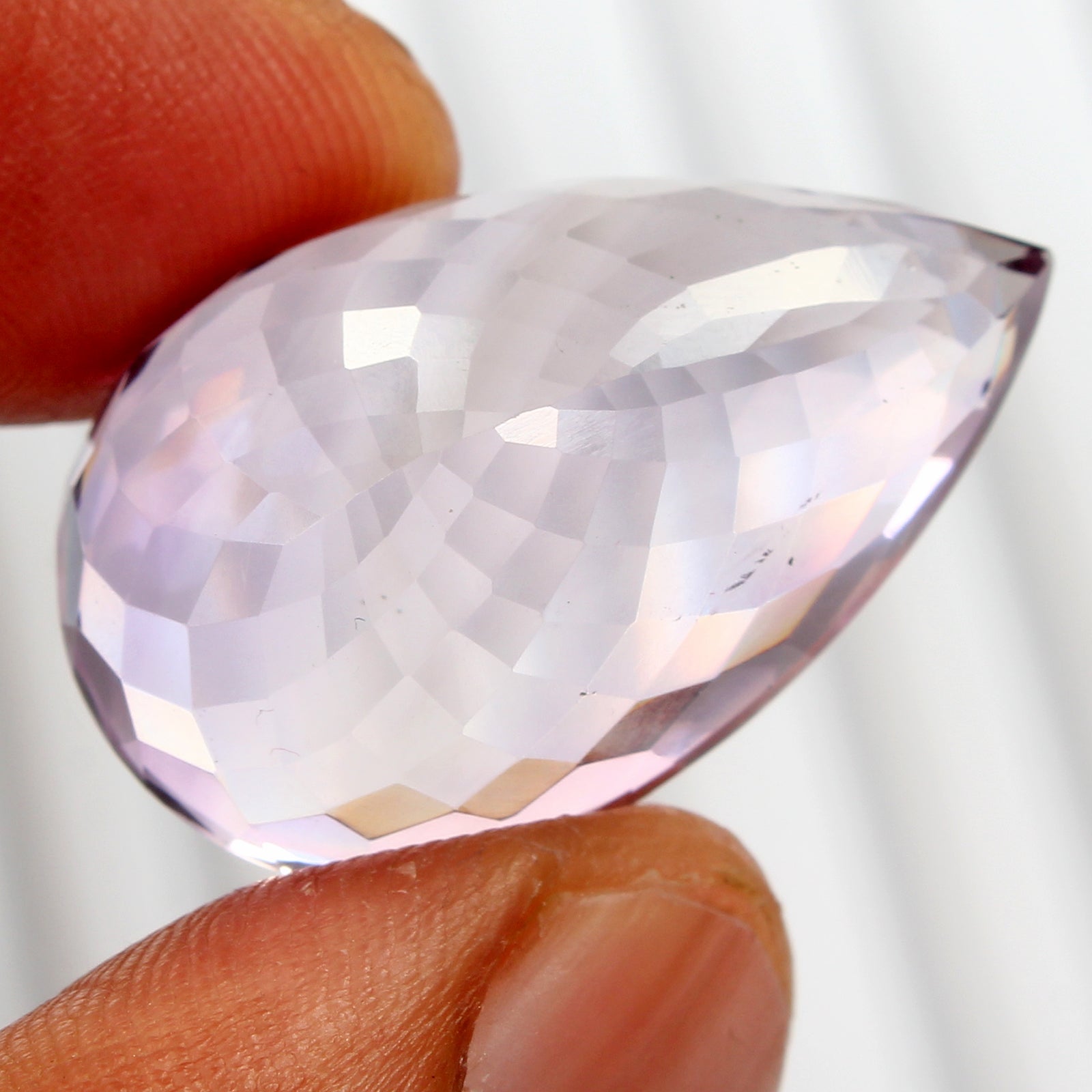 Certified 37.30 Ct Natural Purple Amethyst Pear Cabochon Unheated Loose Gemstone