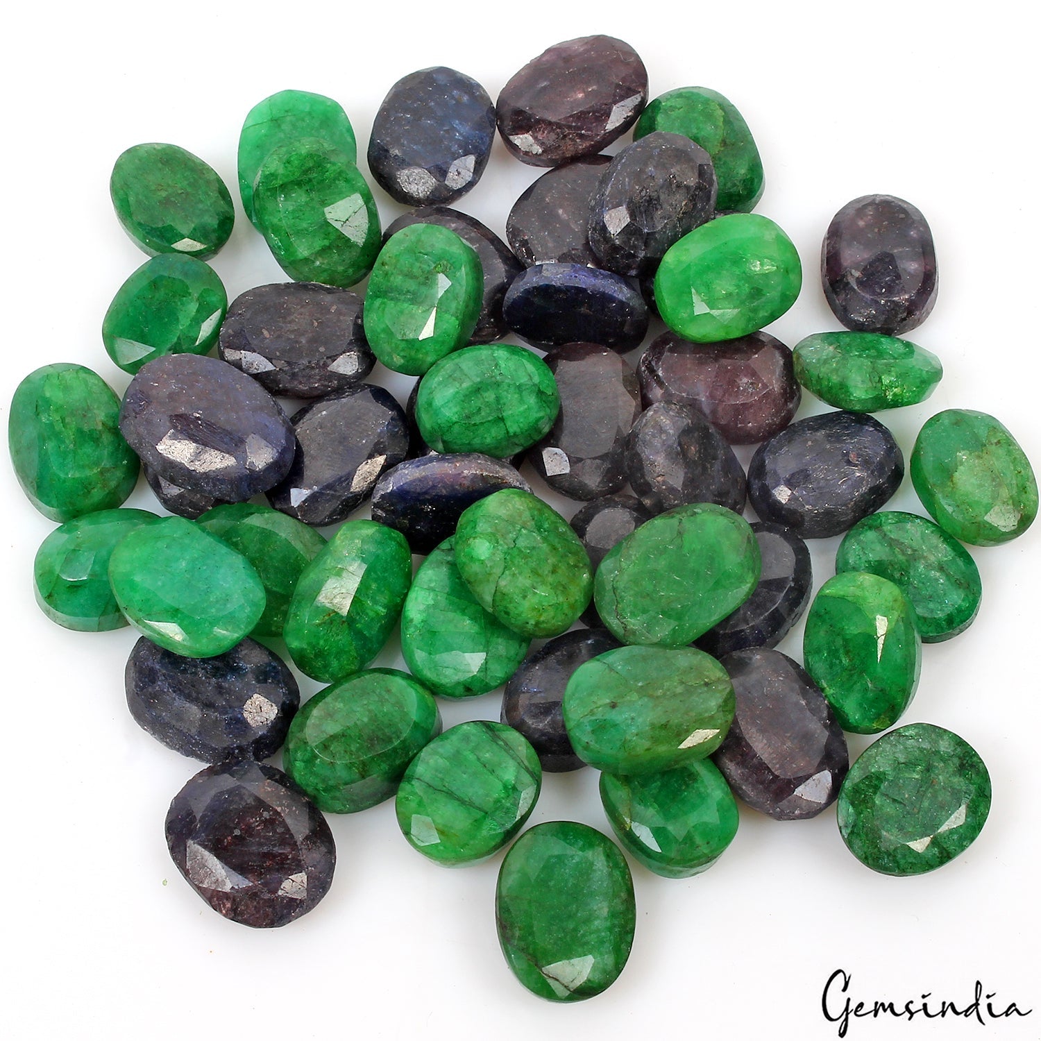 Certified 900 Ct Natural Multi Color Emerald Sapphire Oval Cut Loose Gemstones