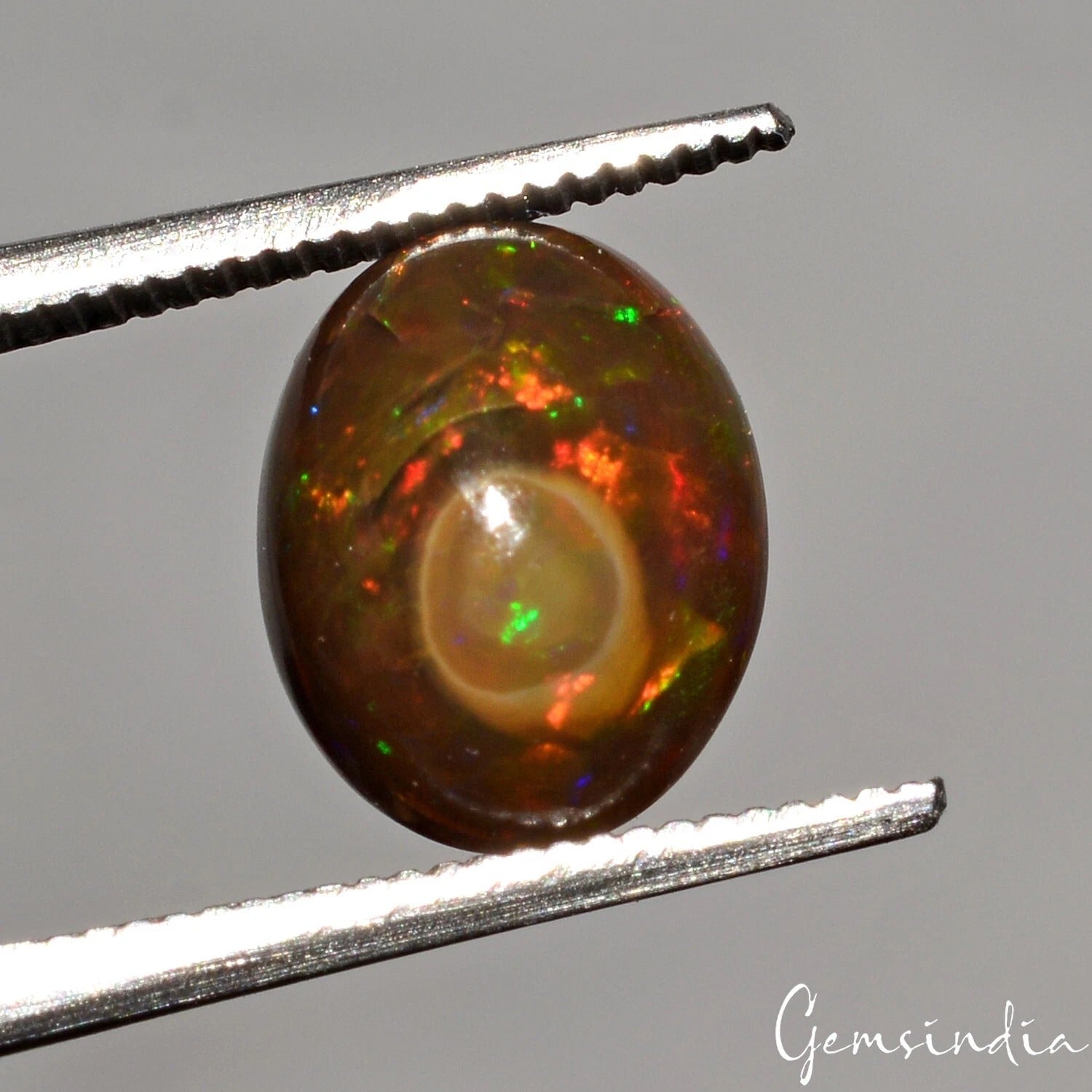 Ethiopian Opal Cabochon, Multi Color — 10x8x5 mm, 2.00 Ct, Ethiopia