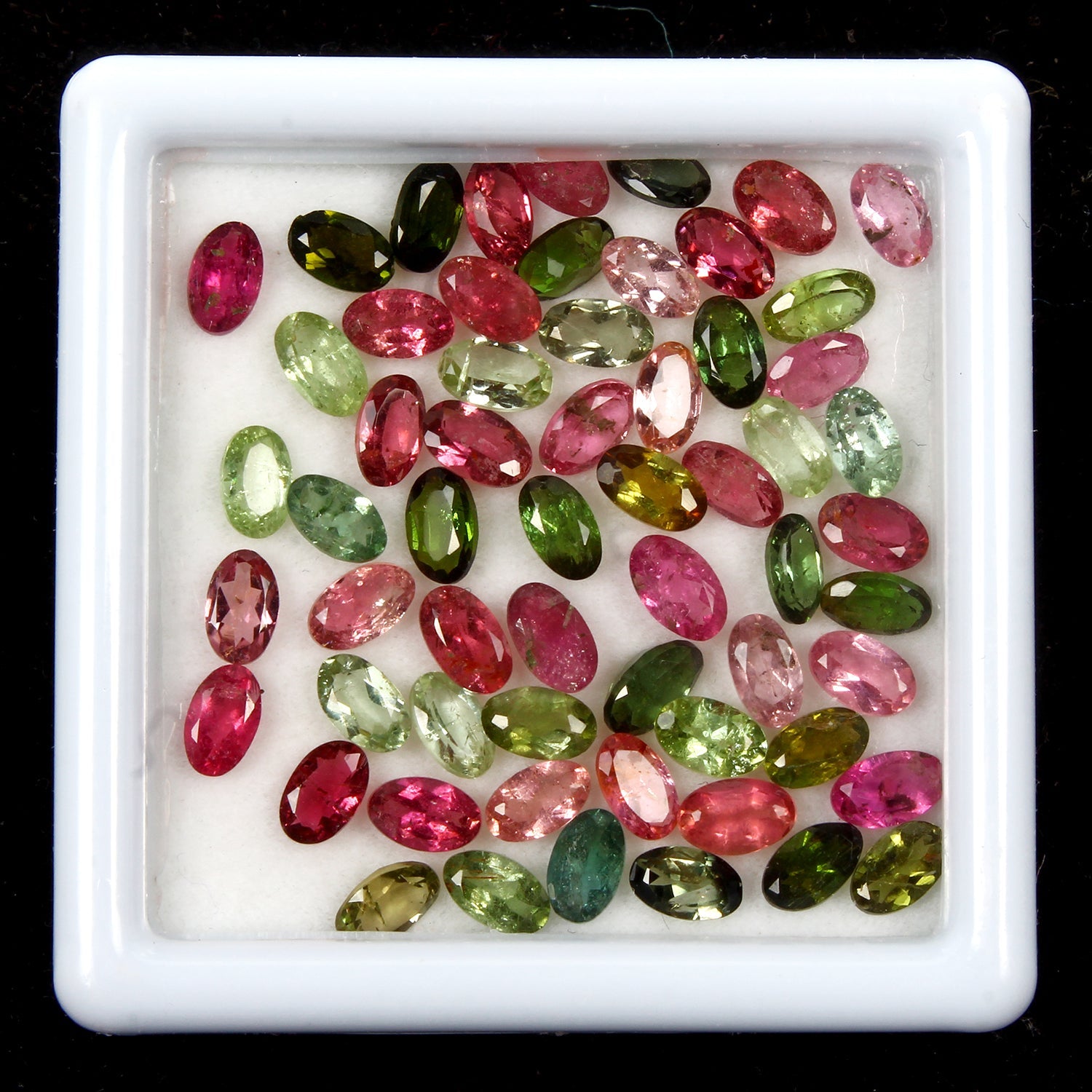 VVS 60 Pcs Natural Multi Tourmaline 5x3mm Oval Cut Top Quality Loose Gemstones