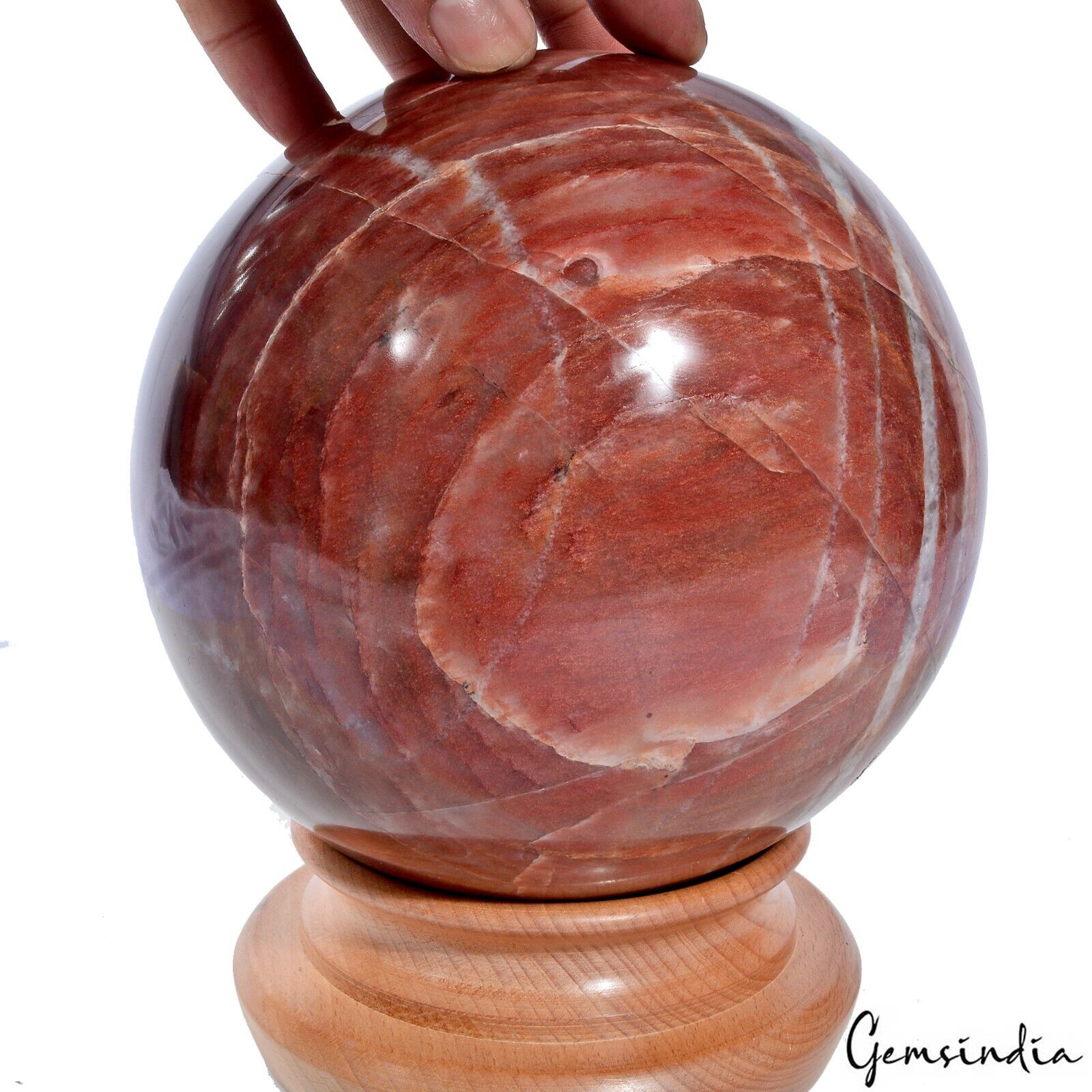 Red Jasper Sphere, Bi Color — 6.5 Inch in diameter, 5.2 Kg (26000 Ct), Madagascar