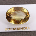 104.65 Cts Natural Untreated Golden Honey Citrine Oval Loose Gem For Pendant