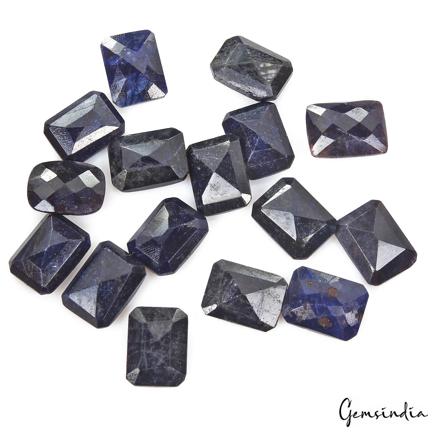 Blue Sapphire Lot, Loose Gemstone, Color Enhanced — 14 Pieces, 16 x 12 mm, 170.60 Ct, Madagascar