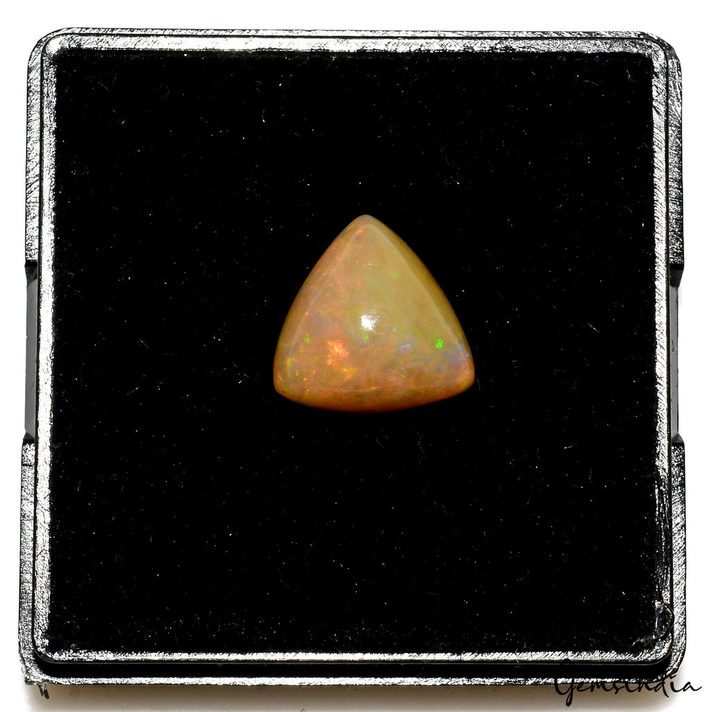 4 Cts Natural Ethiopian Opal 14x12x6mm Trillion Flashy Untreated Loose Gemstone