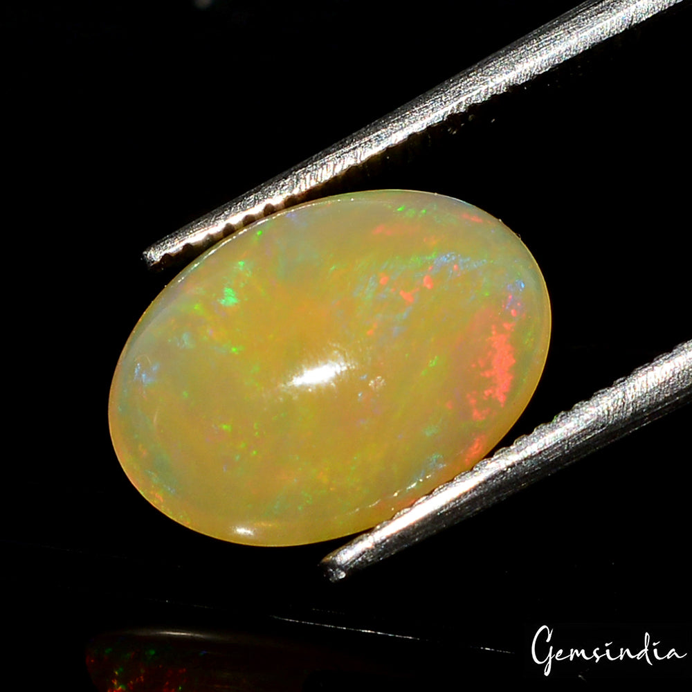2.00Ct Hardy STRONG! Natural Huge Yellow&Rainbow Color Sparkling Opal Ethiopia